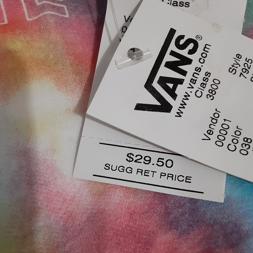 Vans Crop Top White Long Sleeve Womens Shirt - Picture 9 of 9